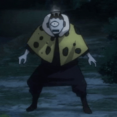 a cartoon character is standing in the dark wearing a yellow cape and a black shirt .