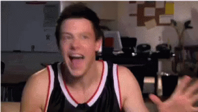 Glee Fake Happy GIF - Will Schuester Matthew Morrison Cory Monteith GIFs
