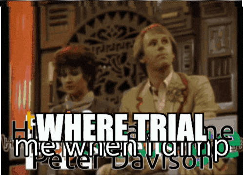 where trial me when i jump peter davison poster