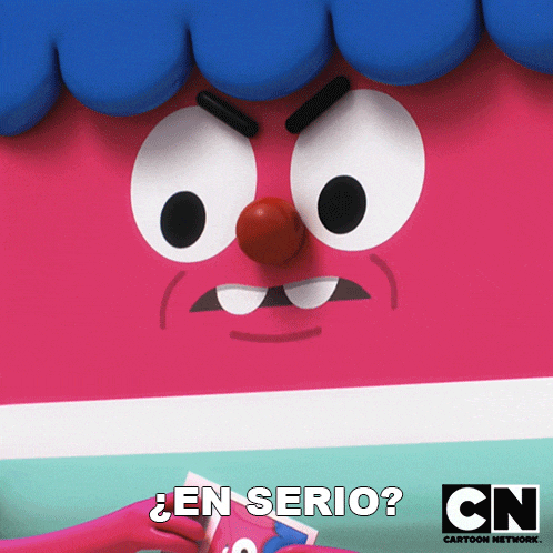 an advertisement for cartoon network shows a cartoon character with an angry look on his face