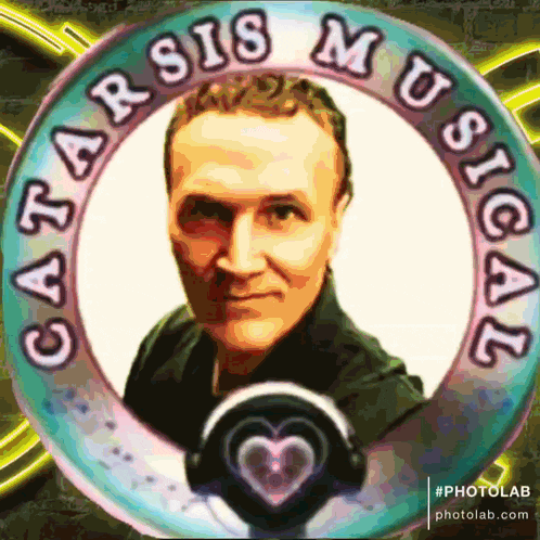 a picture of a man with headphones in a circle that says ' g.a.r.sis musical '