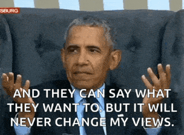 barack obama is sitting in a chair and saying and they can say what they want to .