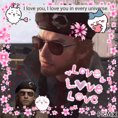 a picture of a man wearing sunglasses and a beret that says i love you