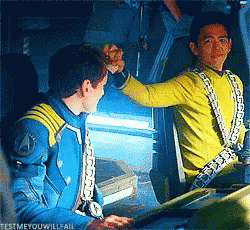 two men giving each other a high five with the caption testmeyouwillfail on the bottom