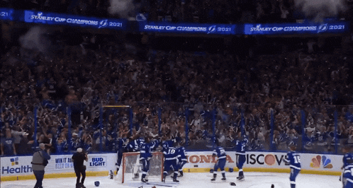 the stanley cup champions are celebrating their victory