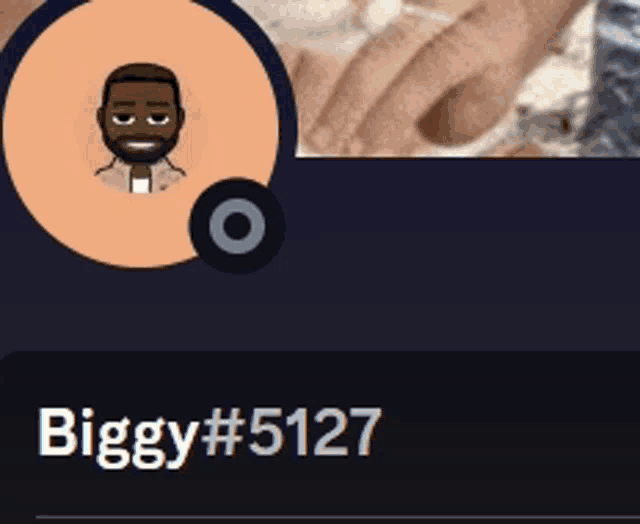 a picture of a man with the name biggy # 5127 on it