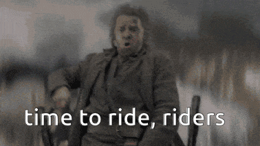 a man in a suit is sitting in a chair with the words time to ride riders below him