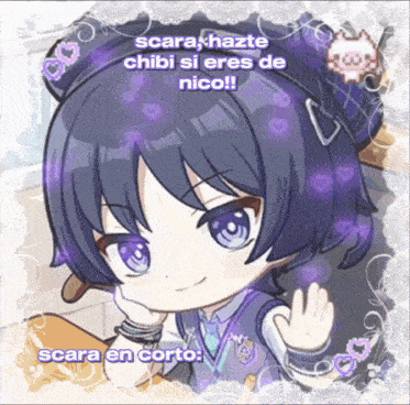 scara hazte chibi si eres de nico !! scara en corto