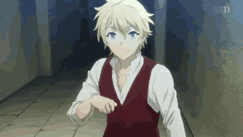 a young boy with blonde hair and blue eyes is wearing a red vest and a white shirt .