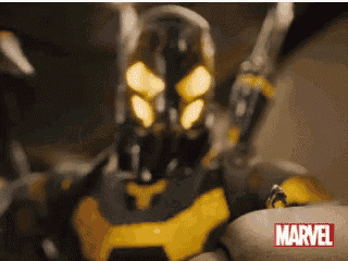 a close up of a superhero with a marvel logo on the bottom