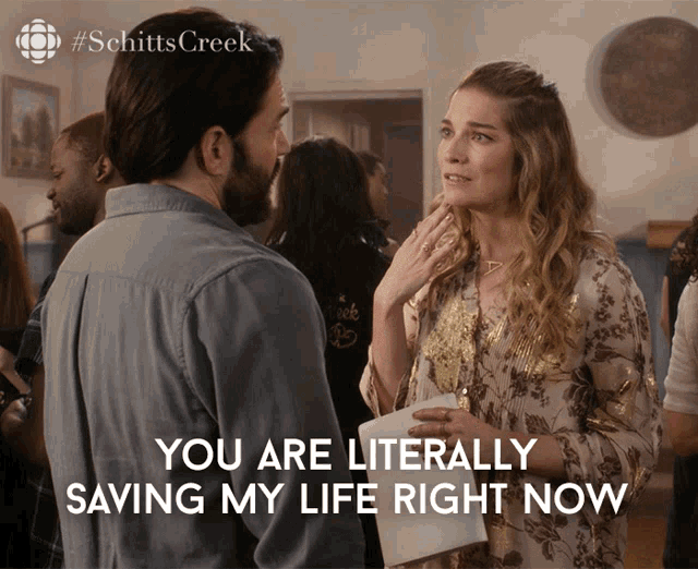 You Are Literally Saving My Life Right Now Alexis Rose GIF - You Are Literally Saving My Life Right Now Alexis Rose Alexis GIFs