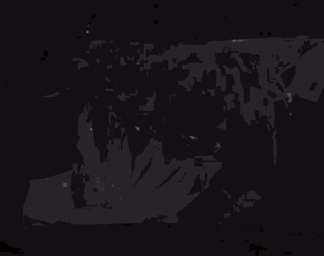 a black background with a shadow of a person in the middle of it
