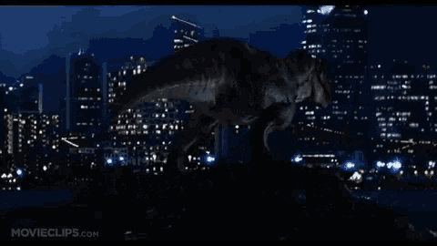 a movie clip from movieclips.com shows a kangaroo jumping over a city