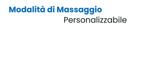 a white object with the words modalità di massaggio personalizzabile on it