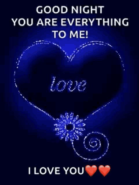 a good night you are everything to me ! i love you !