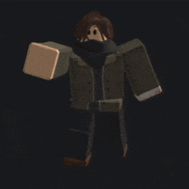 a 3d model of a person wearing a jacket and scarf