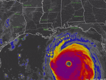 a satellite image of a hurricane on august 28