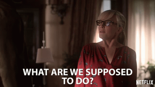 What Are We Supposed To Do Linda Martin GIF - What Are We Supposed To Do Linda Martin Rachel Harris GIFs