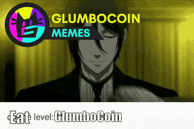 a picture of a man with the words glumbocoin memes on top