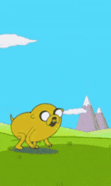 a cartoon dog is blowing smoke out of its mouth