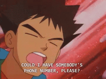 a cartoon character is asking if someone has a phone number