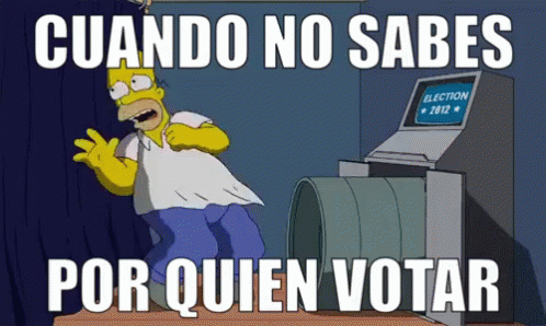 Cuando No Sabes Por Quien Votar Homero Los Simpsons GIF - Simpsons Vota Elecciones GIFs
