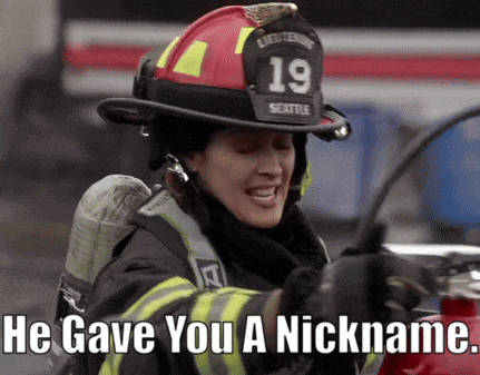 a fireman with the number 19 on her helmet