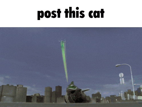 a green power ranger stands in front of a green vehicle with the words post this cat written on the bottom
