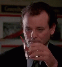 Bill Murray Drinking GIF - Bill Murray Drinking Nods GIFs