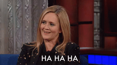 All Is Fine GIF - Samantha Bee Haha Laughing GIFs