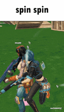 a screenshot of a video game with the words spin spin above it