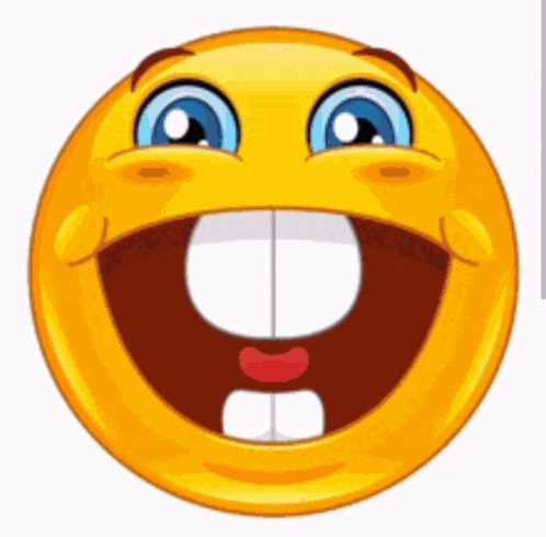 a yellow smiley face with a big smile and a big mouth