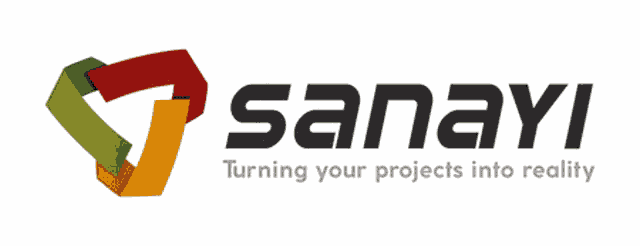 a logo for sanayi which is turning your projects into reality