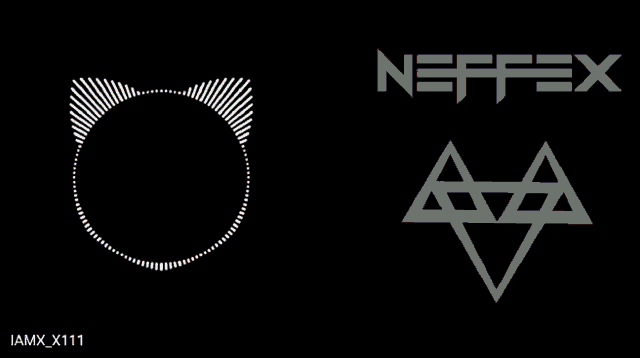a black background with neffex written in white