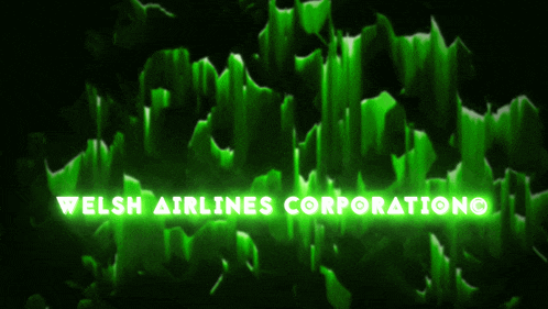 welsh airlines corporation is displayed on a dark green background