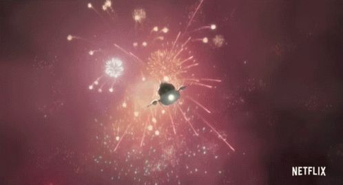 Blast Off Over The Moon GIF - Blast Off Over The Moon Fireworks GIFs