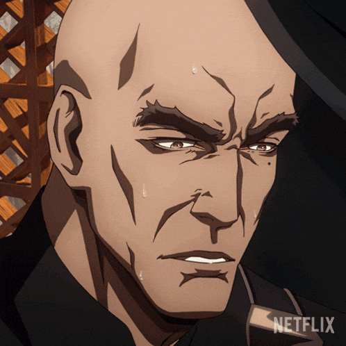 a close up of a man 's face with netflix written on the bottom