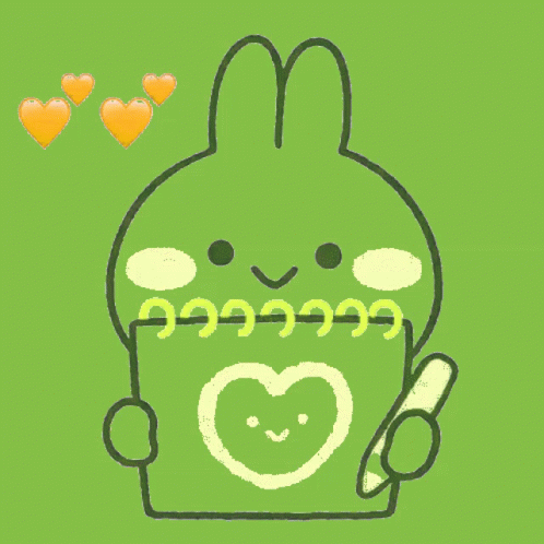 Green Bunny Rabbit GIF - Green Bunny Rabbit Heart GIFs