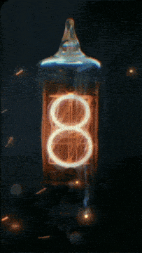 the number 8 is written in fire on the ground