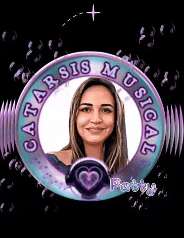 a picture of a woman in a circle with the name patty on it