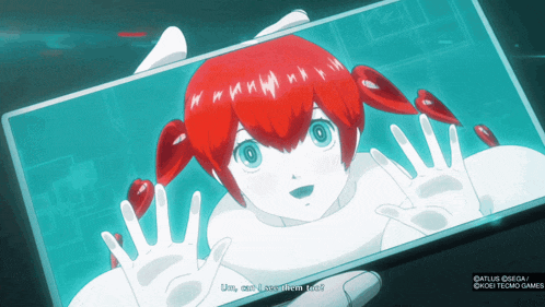 a picture of a girl with red hair says " um can i see them too ! "