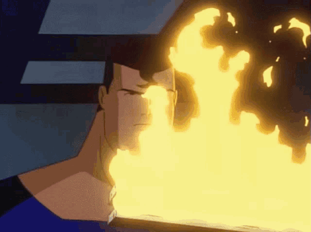 Superman Fire GIF - Superman Fire Broom GIFs