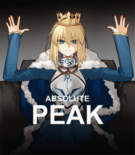 a poster for absolute peak features a blonde anime character