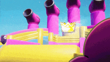 a castle with a crown on top of it
