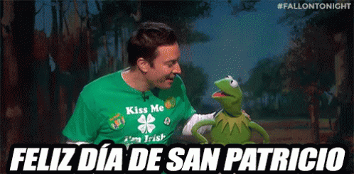 Feliz Día De San Patricio GIF - Jimmy Fallon St Patricks Day Kermit GIFs