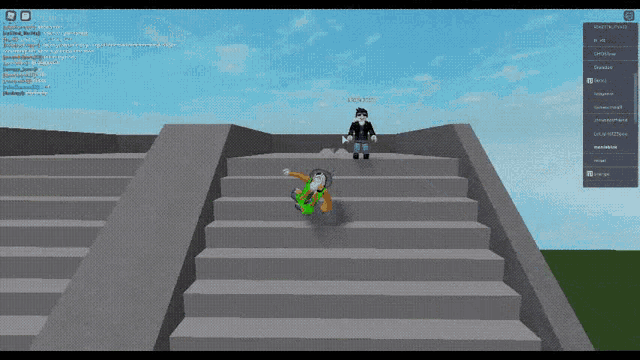 a screenshot of a video game shows a person sitting on a set of steps