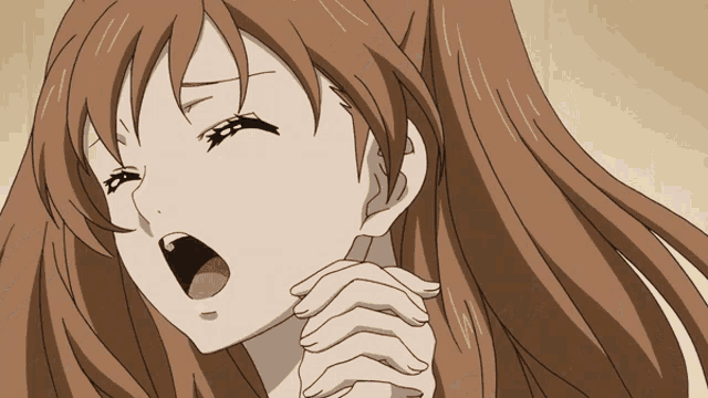 a close up of a girl with long brown hair