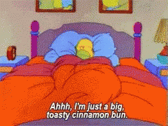 Happy Friday Im Just A Big Toasty Cinnamon Bun GIF - Happy Friday Im Just A Big Toasty Cinnamon Bun Simpsons GIFs