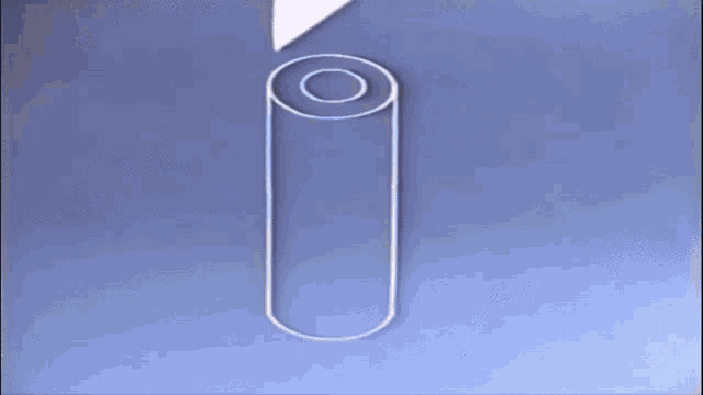 a drawing of a paper clip on a blue wall