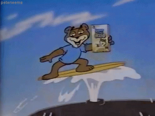 Sugarbear Surfing GIF - Sugarbear Surfing Cereal GIFs